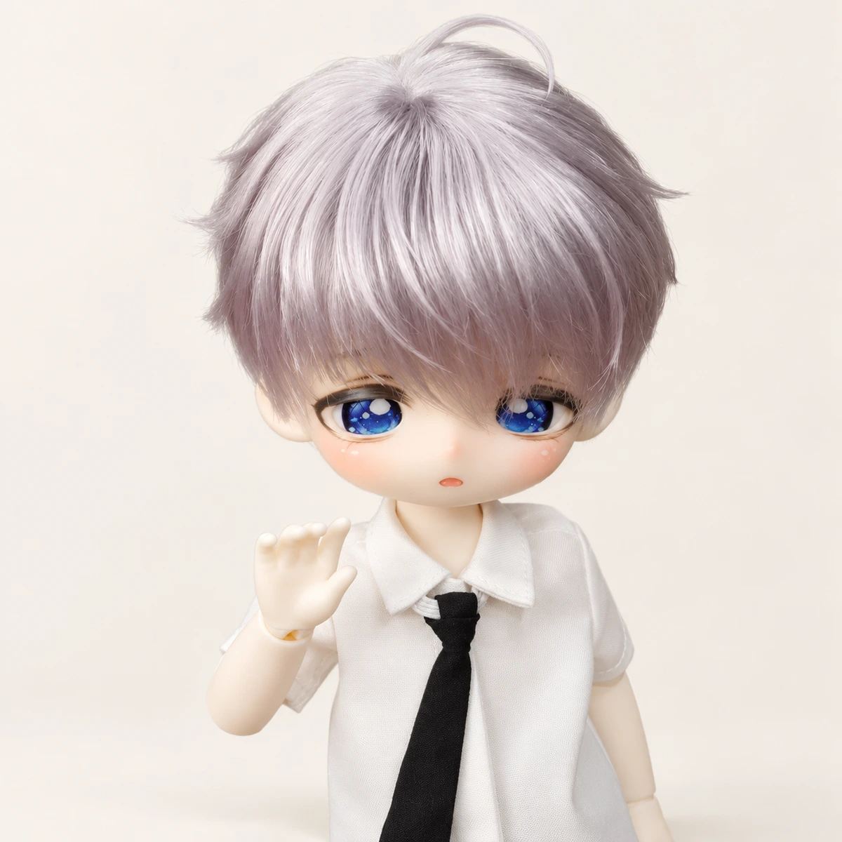 Character-style mohair wig — AI-refined source image
